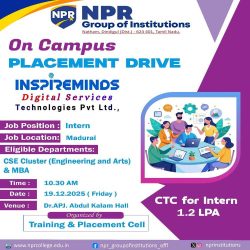 On-Campus Placement Drive – Inspireminds