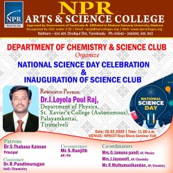 National Science Day & Inauguration of Science Club National Science Day & Inauguration of Science Club