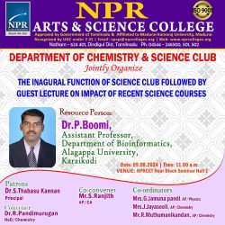 Guest Lecture & Science Club Inauguration Guest Lecture & Science Club Inauguration