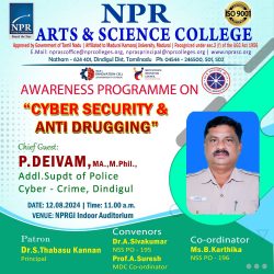 Awareness Programme on Cyber Security & Anti Drugging Awareness Programme on Cyber Security & Anti Drugging