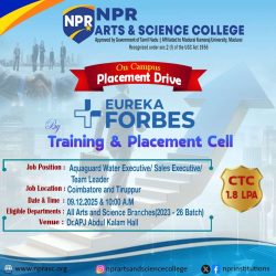 On Campus Placement Drive by Eureka Forbes