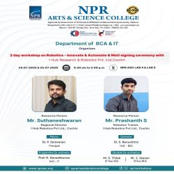 2 Days Workshop on Robotics – Innovate & Automate and MOU Signing Ceremony 2 Days Workshop on Robotics – Innovate & Automate and MOU Signing Ceremony