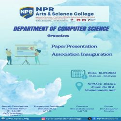 Paper Presentation & Association Inauguration Paper Presentation & Association Inauguration